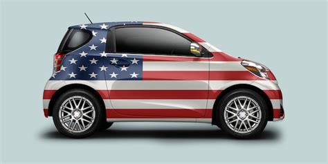 Premium Photo | USA Car with American Flag