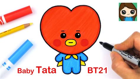 Cute Easy Cartoons To Draw Bt21 - Easy Drawing Tutorials How To Draw ...