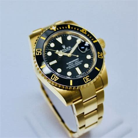 Rolex Submariner Solid Gold Black Dial - 116618LN