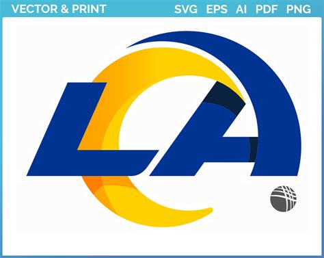 Los Angeles Rams - Primary Logo - Football Sports Vector SVG Logo in 5 ...