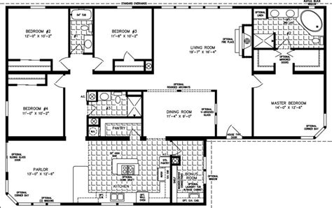 Beautiful 4 Bedroom Mobile Home Floor Plans - New Home Plans Design