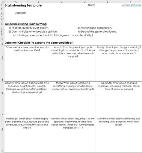 How to brainstorm effectively and summarize results【Excel Template ...