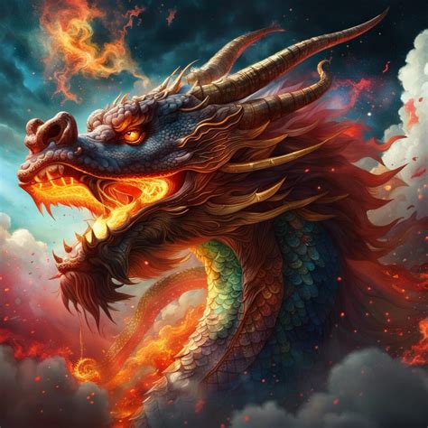 ArtStation - Chinese dragon in the sky