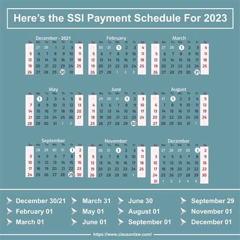 Social Security (SSI & SSDI) Benefit Payments Schedule 2024, 2023