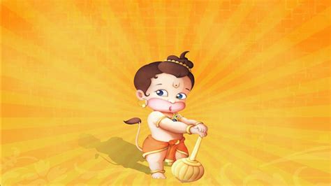 Bal Hanuman In Yellow Background HD Hanuman Wallpapers | HD Wallpapers ...