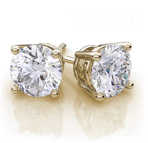 Diamond Stud Earrings in 14k Yellow Gold (1 ct. tw.) – Popular Diamonds