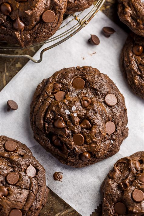 Soft Batch Double Chocolate Fudge Cookies - Baker by Nature