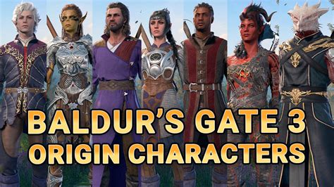 Baldur's Gate 3 - Origin Characters [UPDATED 2024] - DND.TOWN