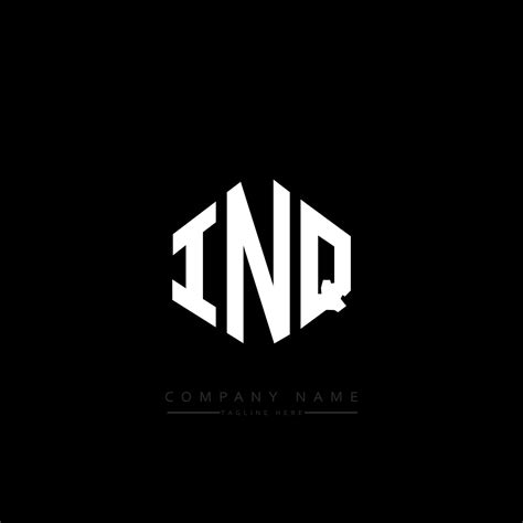 INQ letter logo design with polygon shape. INQ polygon and cube shape ...