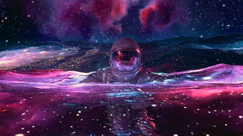 Astronaut Floating In Space Mobile Live Wallpaper