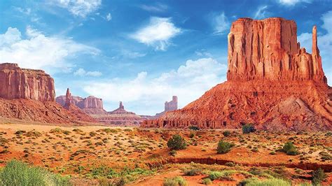 Massive Red Rock Formations In Arches National Park Utah Usa ...