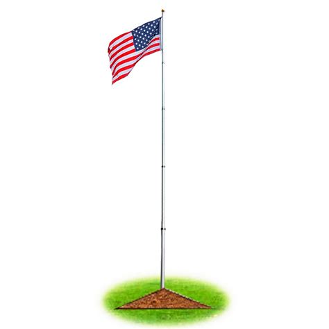 16' 20' 25' Flag Pole Kit Aluminum Telescopic Flagpole 3'x5' American U ...