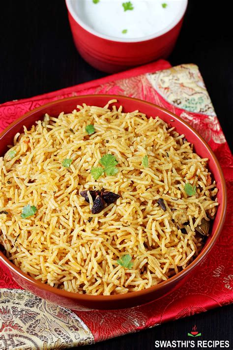 Biryani Rice Recipe (Kuska Rice) - Swasthi's Recipes