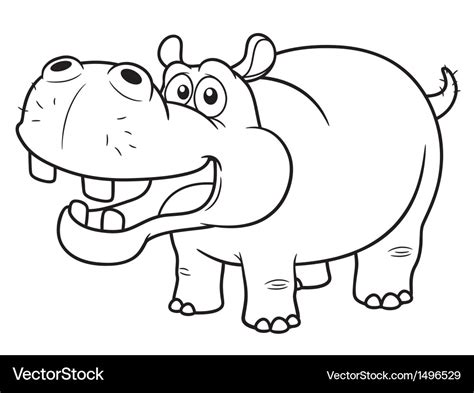 Cartoon hippopotamus Royalty Free Vector Image