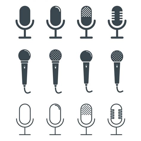 Microphones collection de design | Vecteur Gratuite