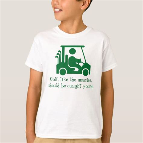 Funny Golf Golfer Green Kids T-shirt | Zazzle.com