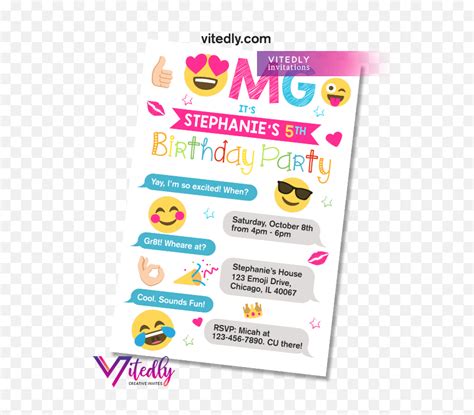 Emoji Invitation Invite - Happy Png,Party Emoji Transparent - free ...