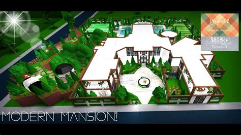 Bloxburg Modern Mansion Tour! 808k+ My First Build!! - YouTube