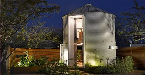 Couple converts small grain silo into a cozy modern home