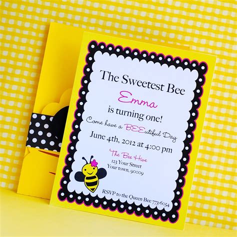 Custom Bumble Bee Invitations - Etsy