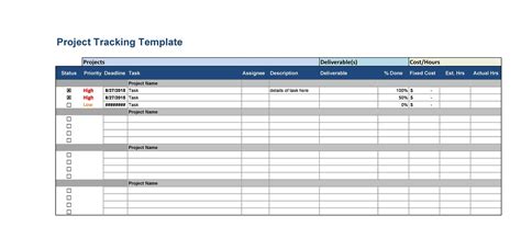 Multiple Project Tracker Template Excel