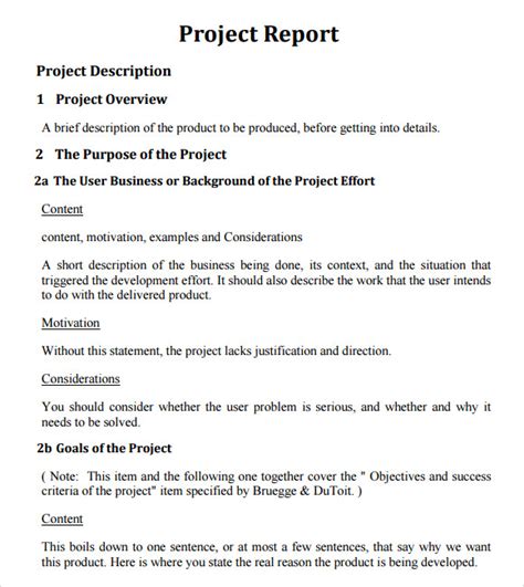 FREE 26+ Project Report Templates in MS Words | Apple Pages