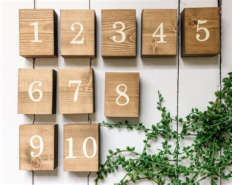 Rustic Wedding Table Numbers Wedding Decorations Wedding - Etsy