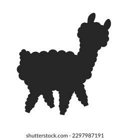 Llama Silhouette Vector Best Llama Icon Stock Vector (Royalty Free ...