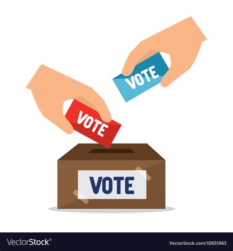 Cartoon elections vote design Royalty Free Vector Image