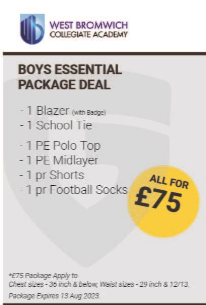 West Bromwich Collegiate Academy Boys Essential Uniform Package - Gogna ...