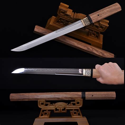 HIGH QUALITY JAPANESE SWORD SHORT SWORD TANTO CLAY TEMPERED FULL TANG ...