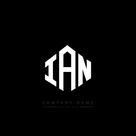 diseño de logotipo de letra ian con forma de polígono. diseño de ...