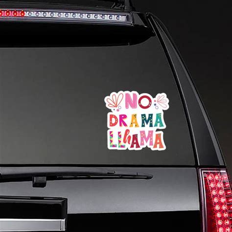 Llama Colorful Lettering. "no Drama Llama" Sticker