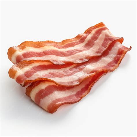 Premium AI Image | Ultra Realistic 4k Bacon On White Background High ...