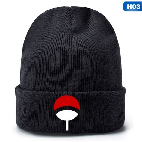 SHIYAO Anime Lovers Naruto Beanie Uchiha Family Logo Embroidered Cotton ...