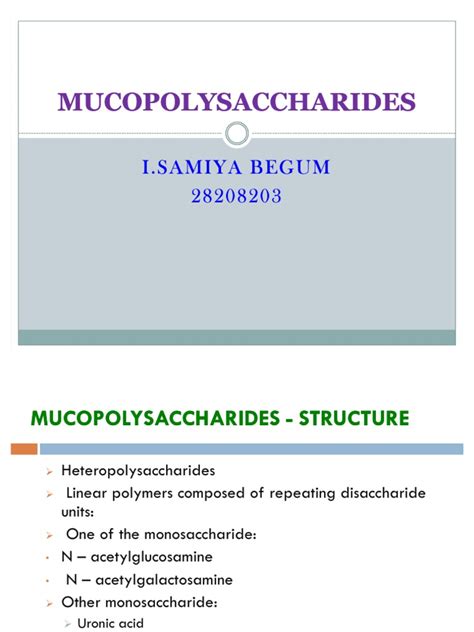 mucopolysaccharides | Extracellular Matrix | Cell Biology