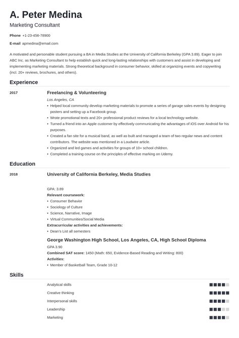 Job Resume Examples