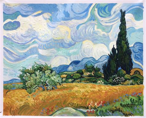 Wheat Field with Cypresses at the Haude Galline near Eygalieres ...