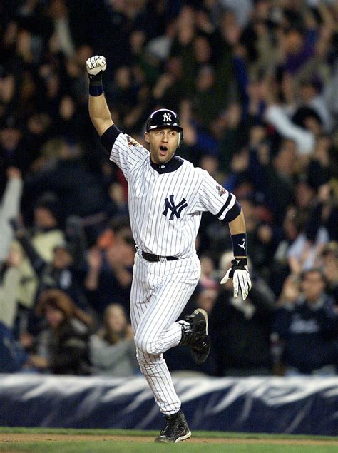 New York Yankees Derek Jeter Celebrates Photograph by New York Daily ...