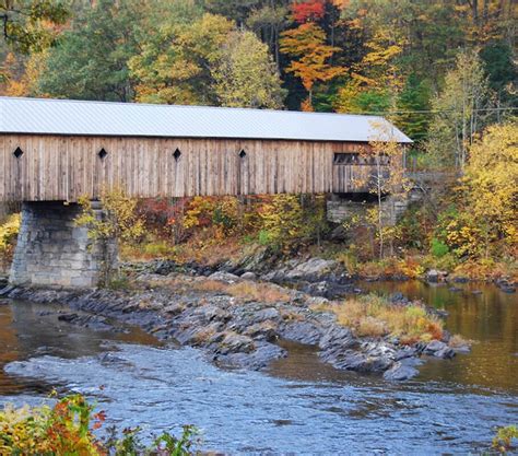 Autumn Bridge - Vermont Art Poetry