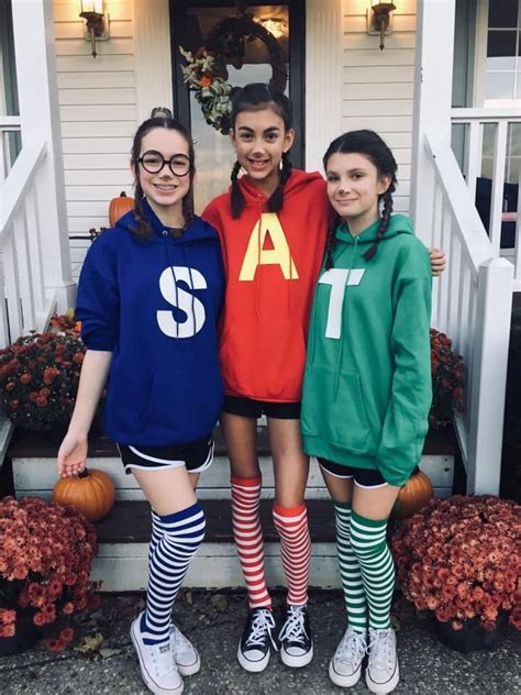 Simon Alvin Theodore The Chipmunks | Trio halloween costumes, Trendy ...