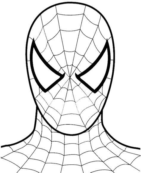 Spiderman Face Drawing at GetDrawings | Free download