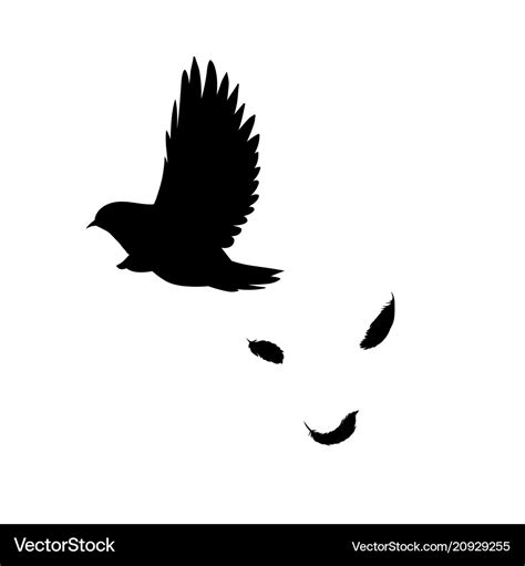 Flying Mockingbird Silhouette