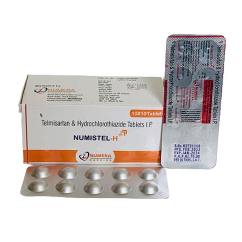 Telmisartan 40 mg + Hydrochlorothiazide 12.5 mg (NUMIstel-H) Franchise ...