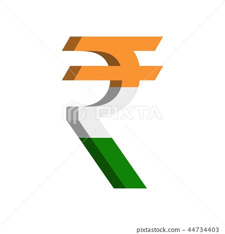 Indian rupee (INR) currency symbol with flag - Stock Illustration ...