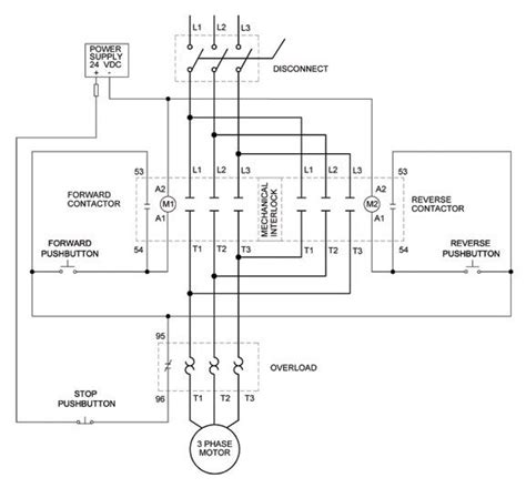 Forward Reversing Motor Starter Schematic