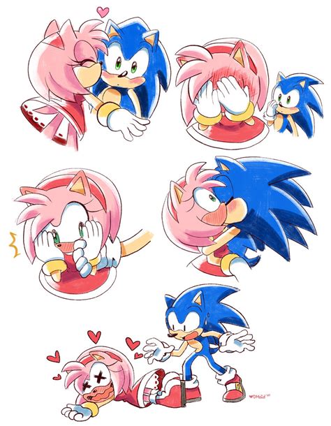 Sonamy kiss doodles by DomesticMaid on DeviantArt