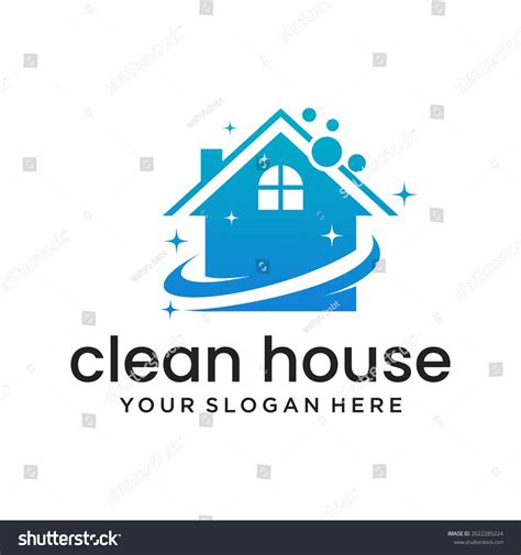 Creative Clean House Logo Design Circle Stock Vector (Royalty Free ...