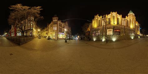 Empty night sidewalk in small town - Free Hdri - HDRMAPS™