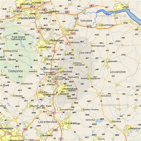 Bramcote Map - Street and Road Maps of Nottinghamshire England UK